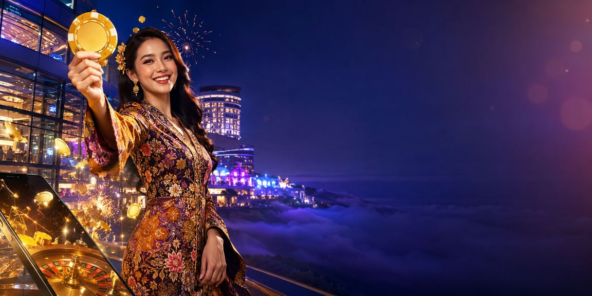 Pemain Malaysia bermain kasino mudah alih dengan motif batik di Genting