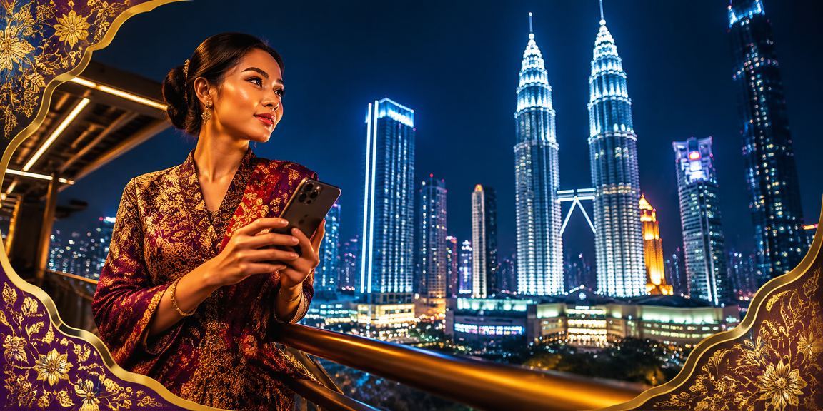 Pengguna mengakses kasino dan sukan langsung dari telefon bimbit di Kuala Lumpur