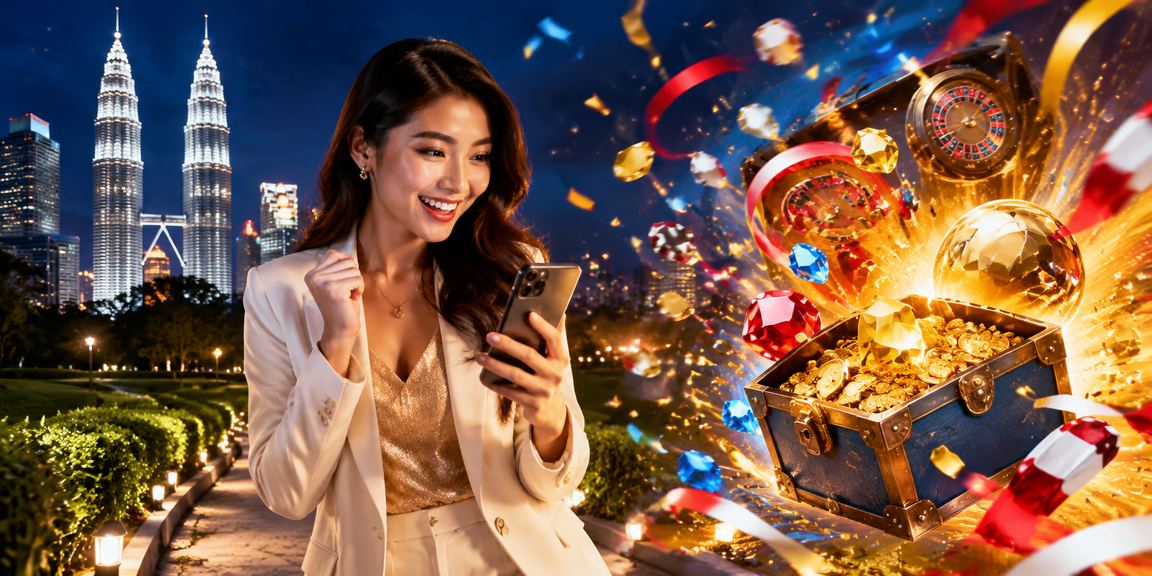 Pengguna Malaysia mengakses kasino dalam talian dari telefon bimbit di Kuala Lumpur